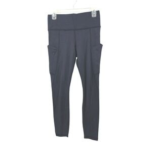 Athleta Womens Navy Blue High Rise Cargo Pocket Leggings Small 7/8 Tights